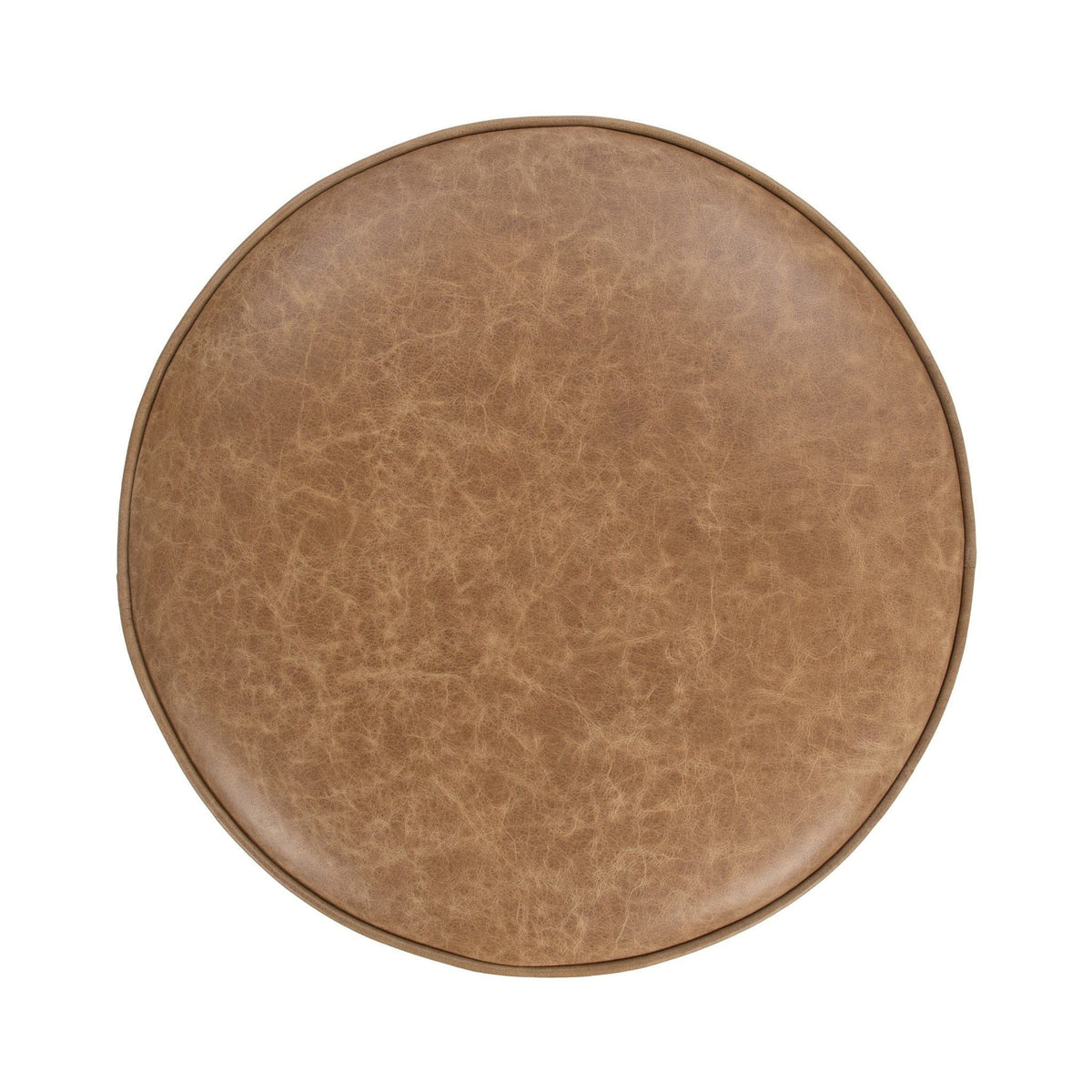 Clair - Leather Round Table - Select Living Furniture - Coffee Tables - Classic Home - 51012113 - Light Brown -End Tables - Clair - Leather Round Table -
