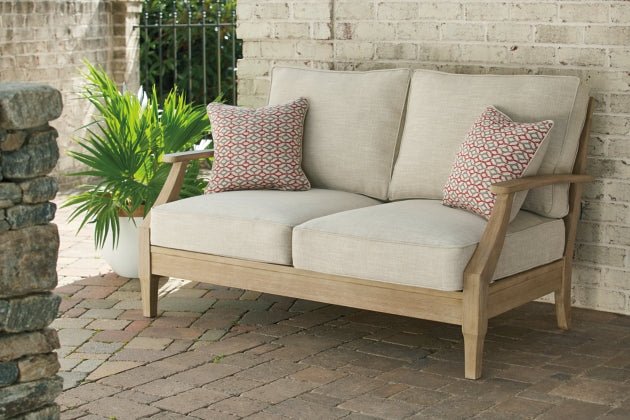 Clare View Outdoor Seating Set (Sofa or Loveseat) - Select Living Furniture - Select Living Furniture - - Cream -Loveseat Setup - Clare View Outdoor Seating Set (Sofa or Loveseat) -