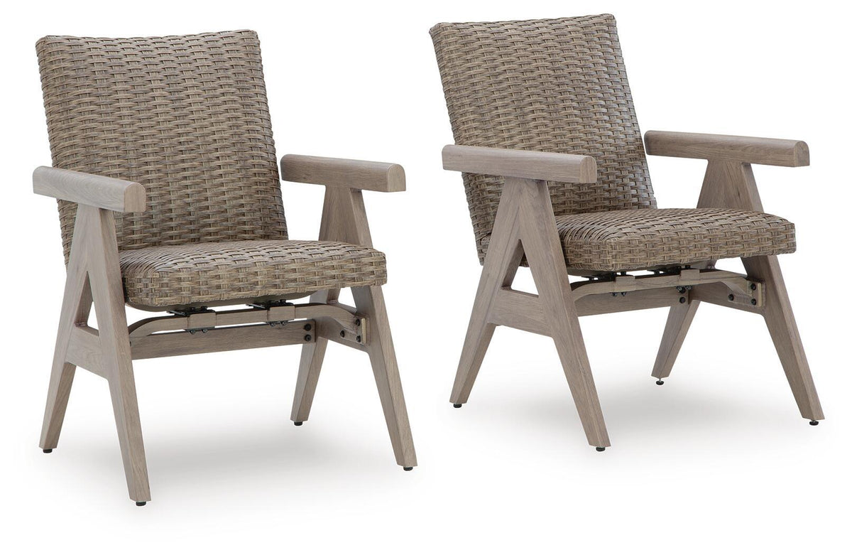 Cliff Trails - Rocking Arm Chair (Set of 2) - Beige - Select Living Furniture - Chair Sets - Signature Design by Ashley® - PCP690-602A - Cliff Trails - Rocking Arm Chair (Set of 2) - Beige -