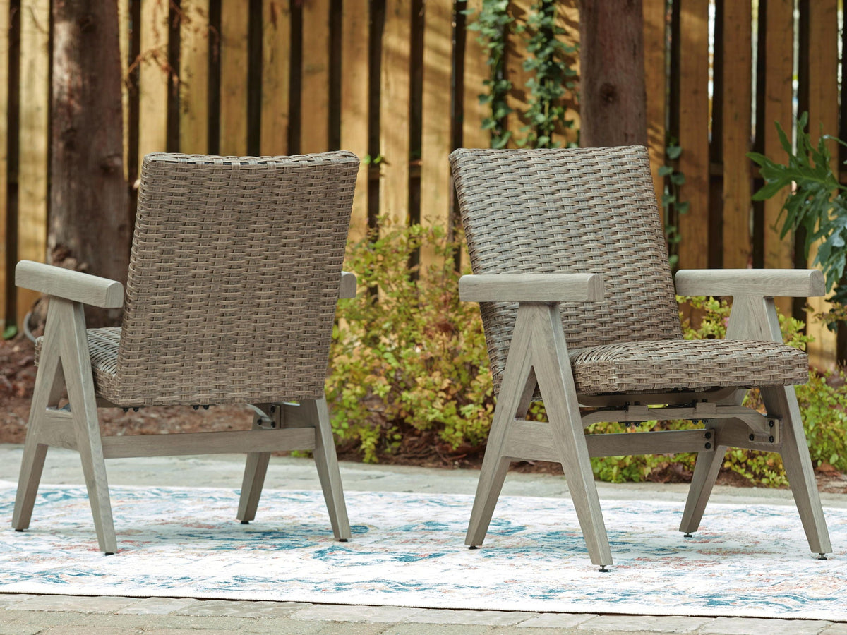 Cliff Trails - Rocking Arm Chair (Set of 2) - Beige - Select Living Furniture - Chair Sets - Signature Design by Ashley® - PCP690-602A - Cliff Trails - Rocking Arm Chair (Set of 2) - Beige -