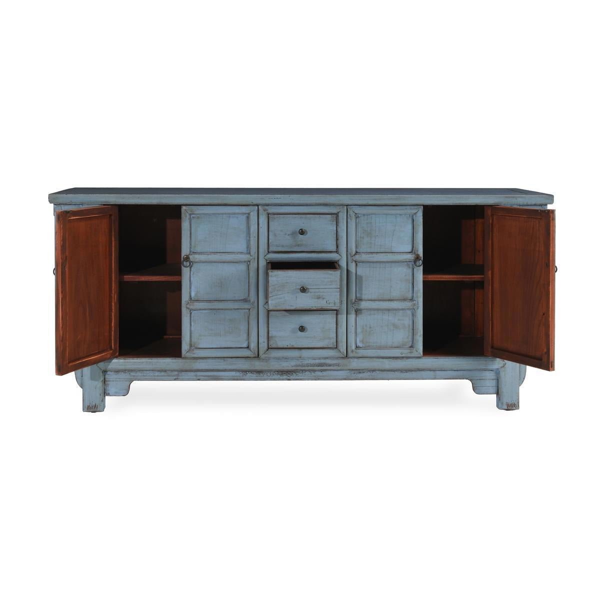 Crafton - 3 Drawer 4 Door Sideboard - Select Living Furniture - Sideboards - Classic Home - 52003815 - Blue - Crafton - 3 Drawer 4 Door Sideboard -