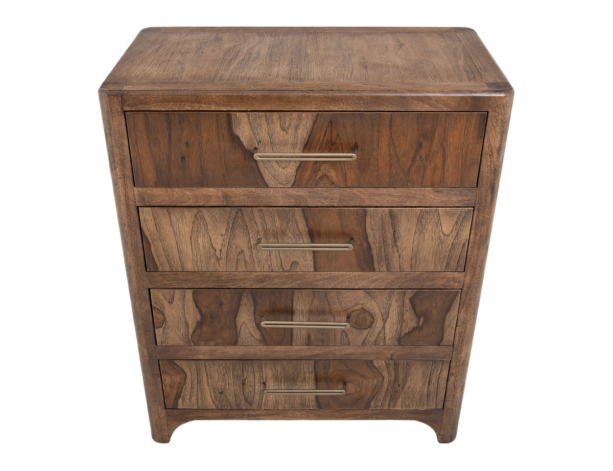 Praga - 4-Drawer Chest - Almond / Barrel Brown