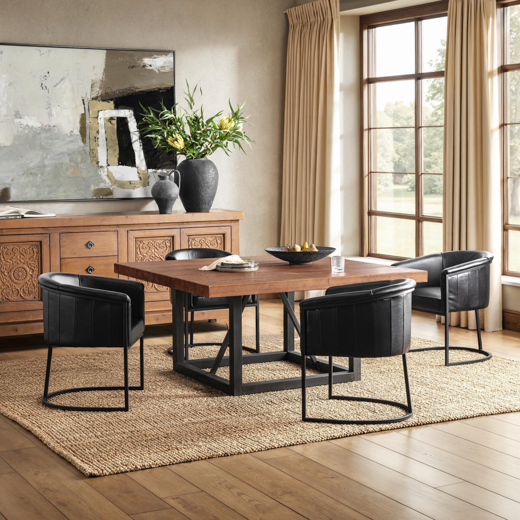 Messina - Dining Table - Brown / Black