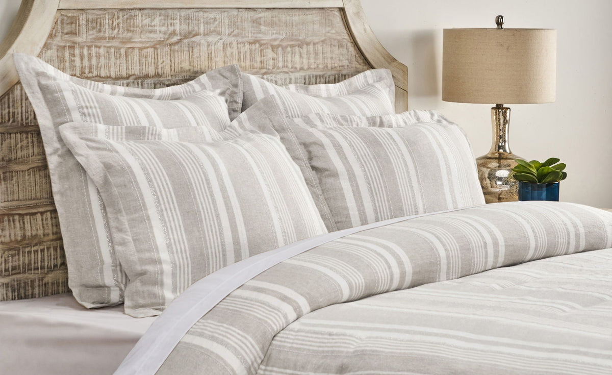 Dale - Duvet Cover - Select Living Furniture - Duvet Covers & Shams - Villa - V150715 - Ivory/White -King - Dale - Duvet Cover -