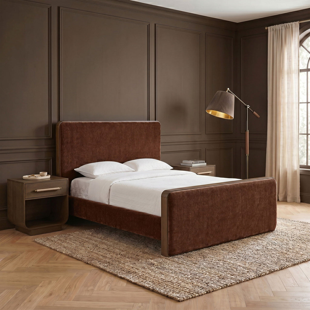 Dalton - Fabric Bed - Select Living Furniture - Upholstered Beds - Meridian Furniture - DaltonGreen-Q - Dark Green -Queen - Dalton - Fabric Bed -