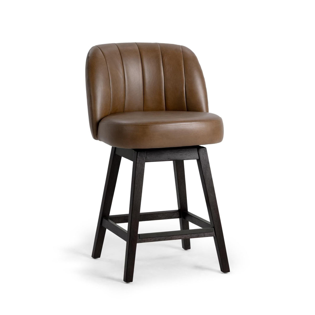 Della - Swivel Counter Stool - Select Living Furniture - Counter Height (24"-27") - Classic Home - 53006678 - Dark Brown - Della - Swivel Counter Stool -