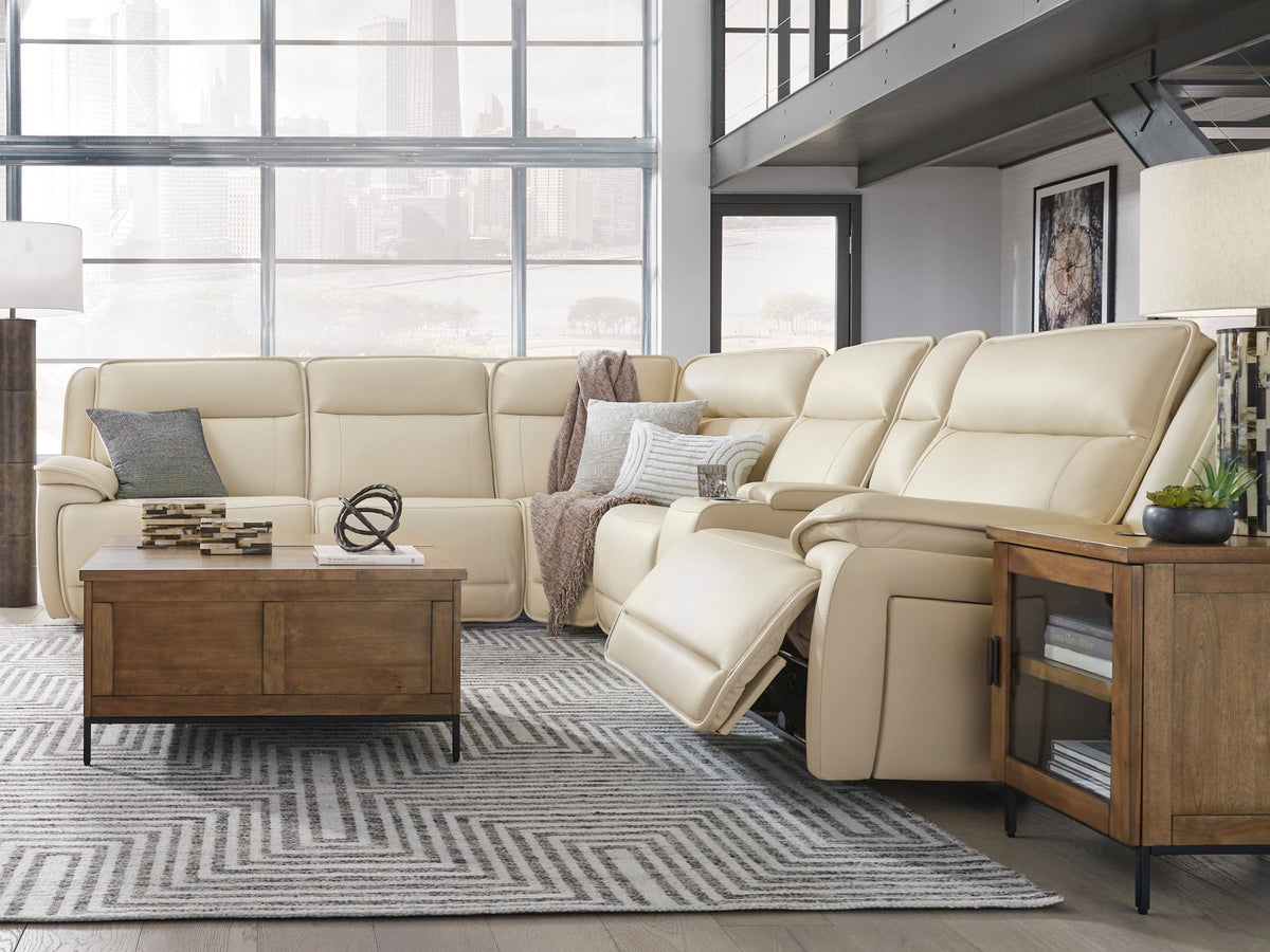 Double Deal Power Reclining Sectional - Select Living Furniture - Select Living Furniture - DD-5PC-PWR - 5-Piece Power Reclining -Almond - Double Deal Power Reclining Sectional -
