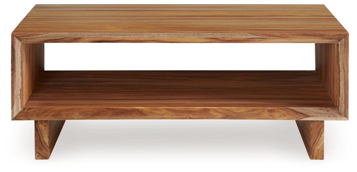 Dressonni - Rectangular Cocktail Table - Brown - Select Living Furniture - Cocktail Tables - Signature Design by Ashley® - T690-1 - Dressonni - Rectangular Cocktail Table - Brown -