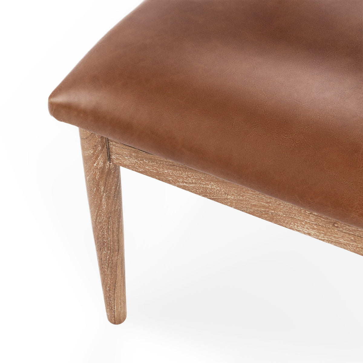 Alvaro - Leather Dining Chair (Set of 2) - Golden Wheat