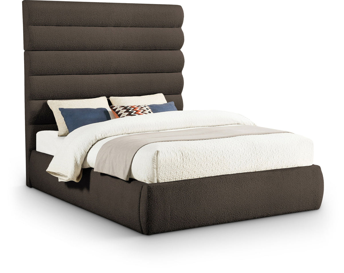 Adam - Boucle Fabric Bed With 70.5" Headboard
