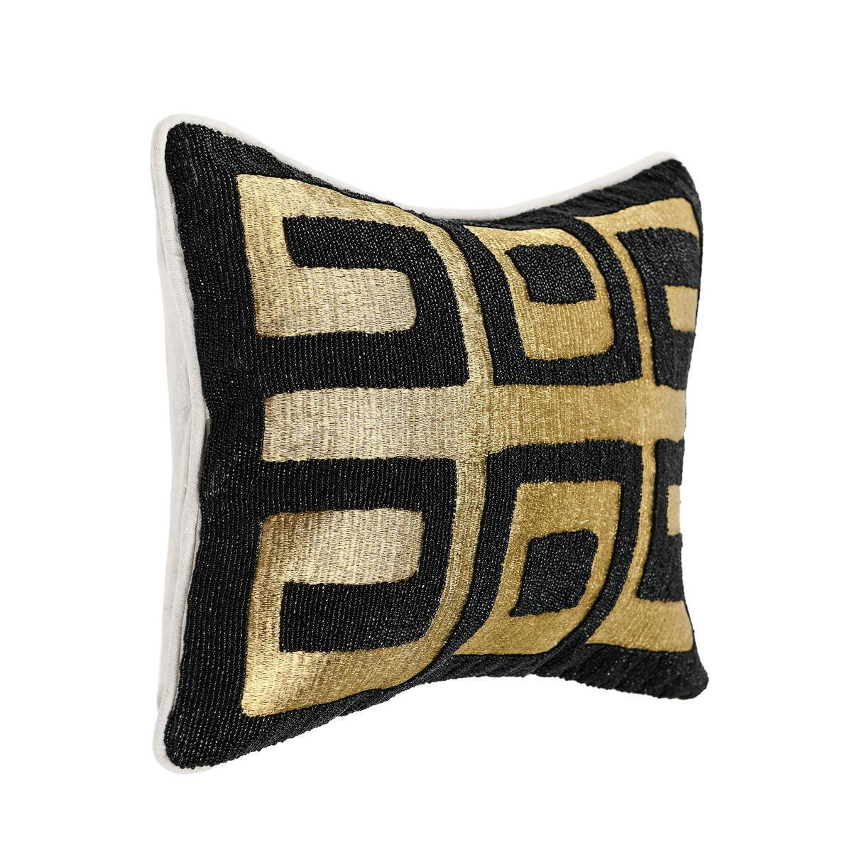 Radiant Oasis - Dala Pillow 12' x 16' - Black/Gold