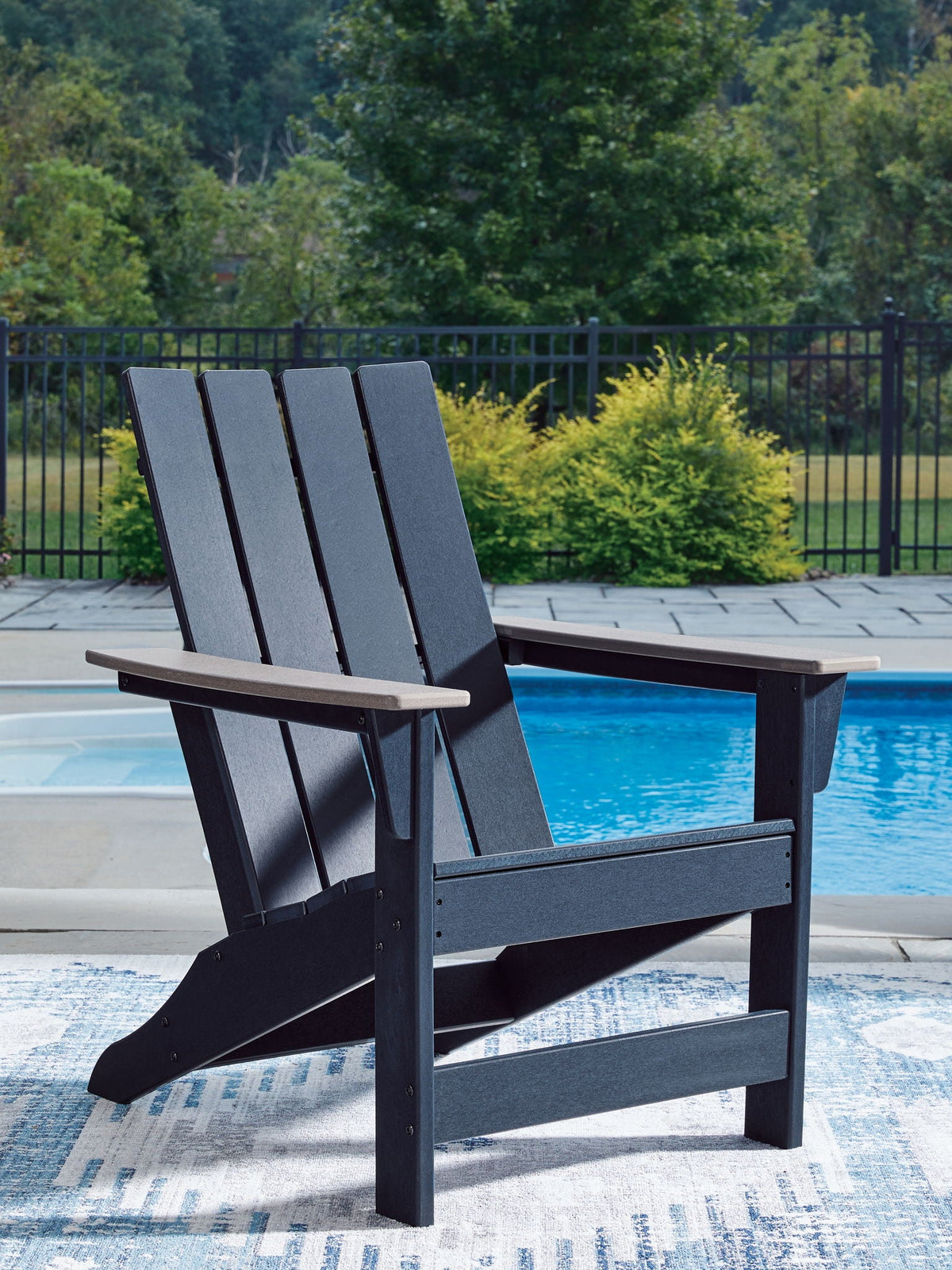 East Beach - Adirondack Chair - Black / Beige - Select Living Furniture - Arm Chairs - Signature Design by Ashley® - PCP587-898 - East Beach - Adirondack Chair - Black / Beige -