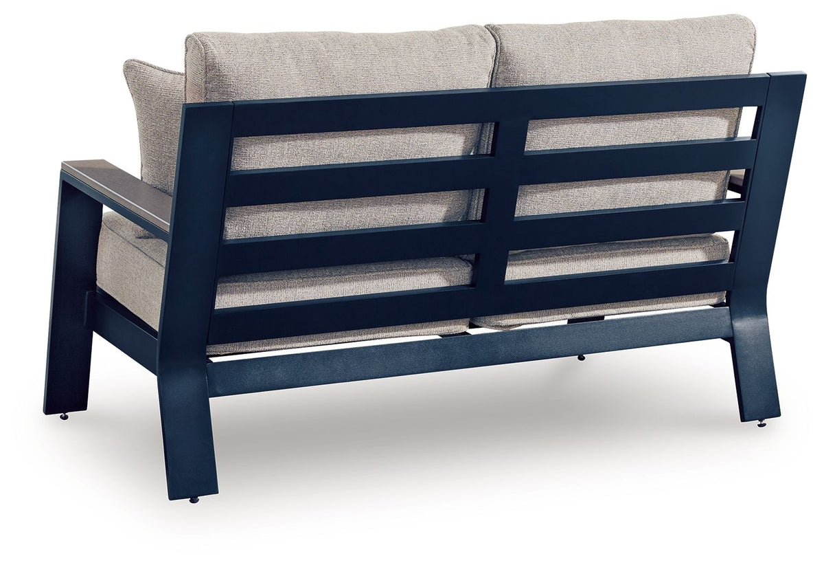 East Beach - Loveseat With Cushion - Blue - Select Living Furniture - Loveseats - Signature Design by Ashley® - PCP587-835 - East Beach - Loveseat With Cushion - Blue -