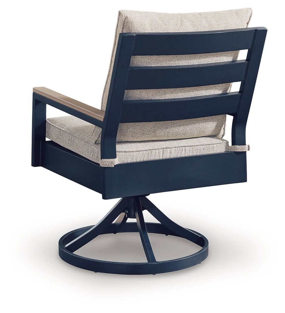 East Beach - Swivel Chair With Cushion (Set of 2) - Blue - Select Living Furniture - Chair Sets - Signature Design by Ashley® - PCP587-602A - East Beach - Swivel Chair With Cushion (Set of 2) - Blue -