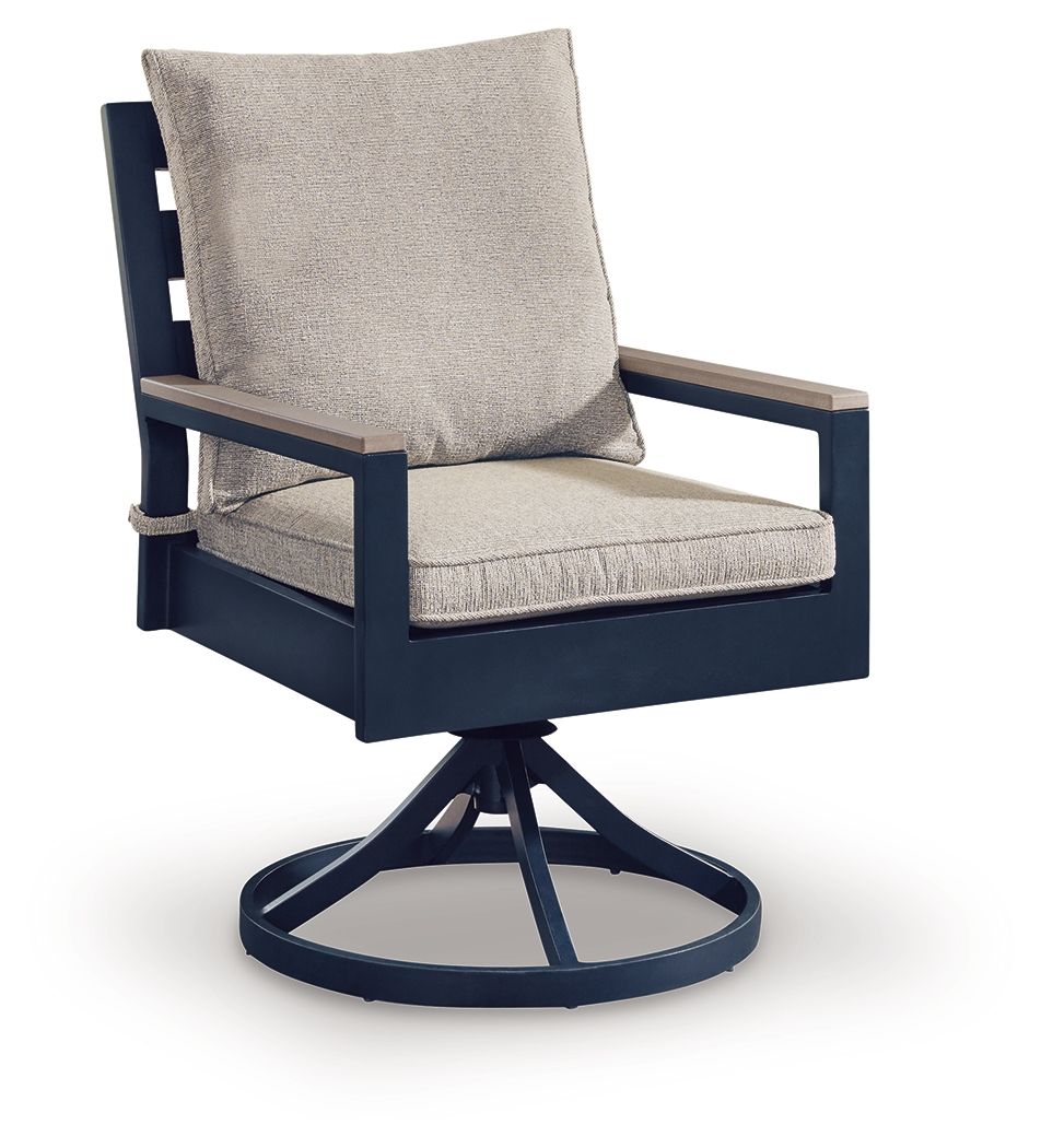 East Beach - Swivel Chair With Cushion (Set of 2) - Blue - Select Living Furniture - Chair Sets - Signature Design by Ashley® - PCP587-602A - East Beach - Swivel Chair With Cushion (Set of 2) - Blue -