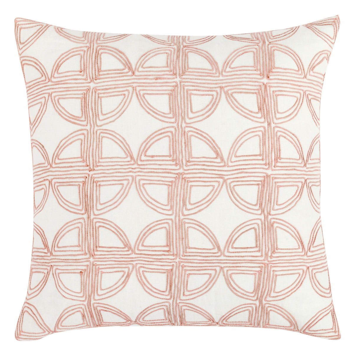 Elea - 22" x 22" Pillow - Ivory / Blush - Select Living Furniture - Accent Pillows - Villa - V300009 - Elea - 22" x 22" Pillow - Ivory / Blush -