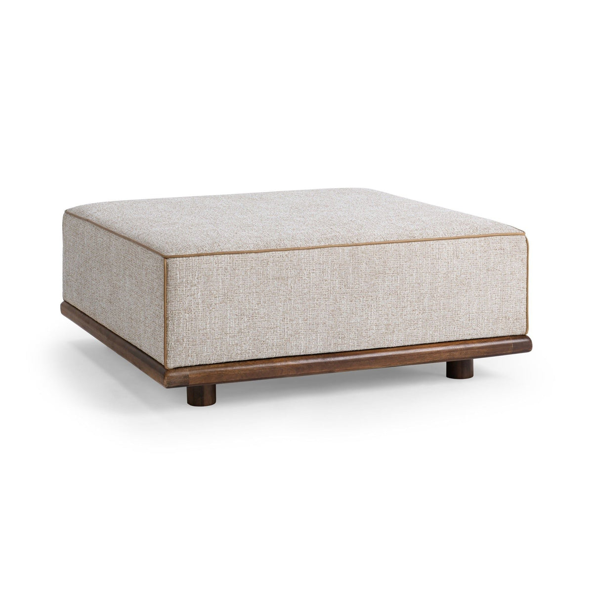 Ellerie - Square Ottoman - Latte - Select Living Furniture - Upholstered Ottomans - Classic Home - 53002137 - Ellerie - Square Ottoman - Latte -