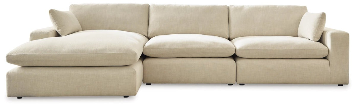 Elyza Sectional - Select Living Furniture - Stationary Sectionals - Signature Design by Ashley® - - 3-Piece Sectional with LAF Chaise -Light Beige - Elyza Sectional -