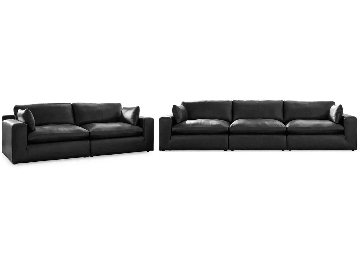 Emilia Modular Leather Sectional - Select Living Furniture - Stationary Sectionals - Signature Design by Ashley® - EMILIA-SOFA-LOVESEAT-2 - Sofa and Loveseat -Black - Emilia Modular Leather Sectional -