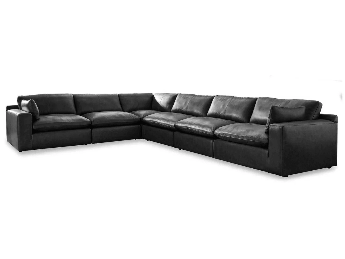 Emilia Modular Leather Sectional - Select Living Furniture - Stationary Sectionals - Signature Design by Ashley® - EMILIA-SOFA-LOVESEAT-2 - Sofa and Loveseat -Black - Emilia Modular Leather Sectional -
