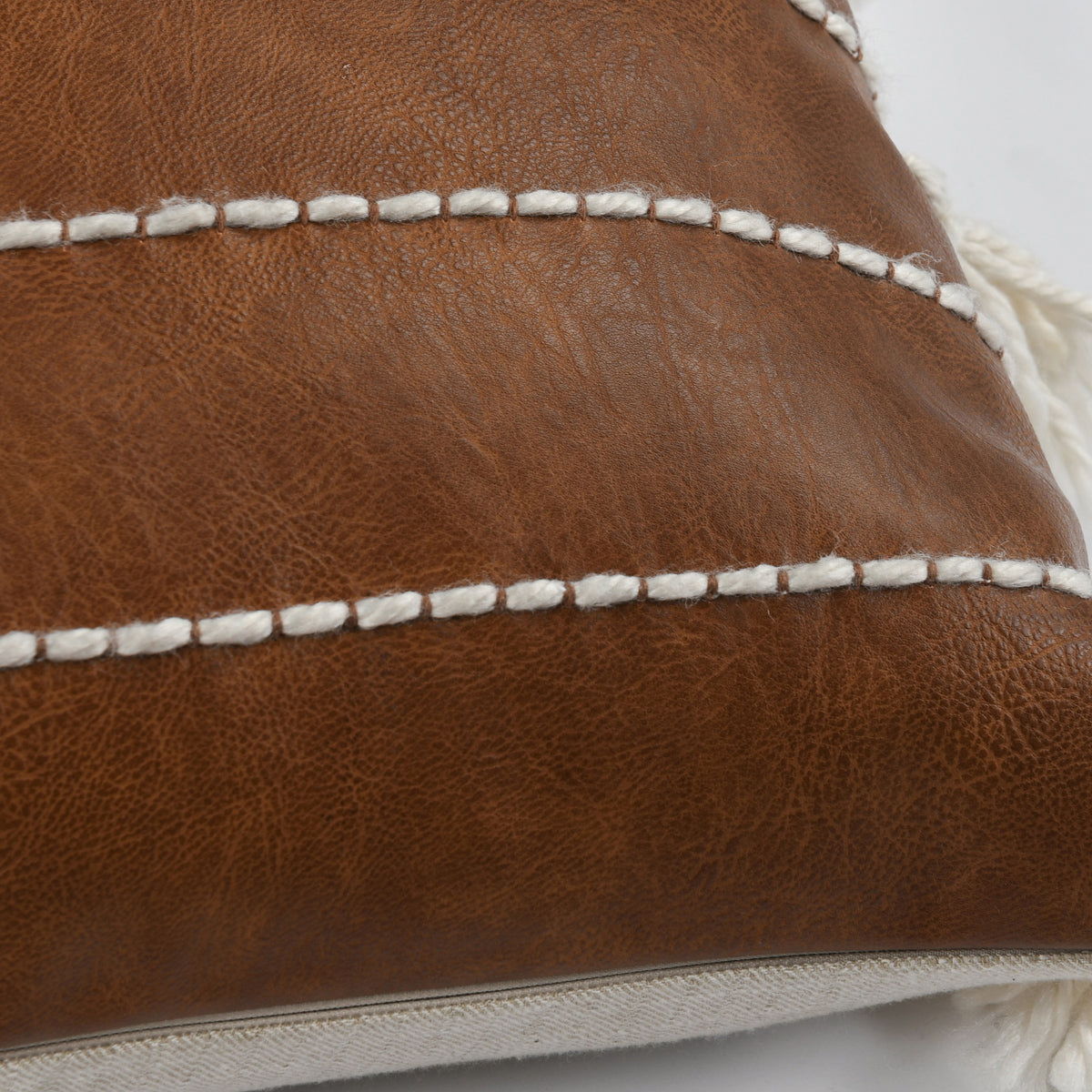 Ezekiel - DV Vegan Leather Pillow - Brown - Select Living Furniture - Accent Pillows - Villa - V240124 - Ezekiel - DV Vegan Leather Pillow - Brown -