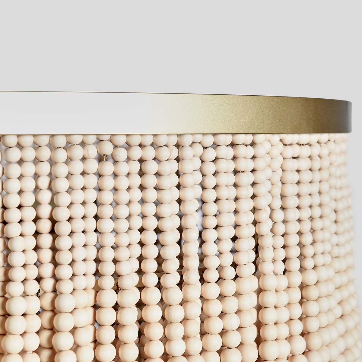 Brittany - Beaded Round Chandelier - Natural