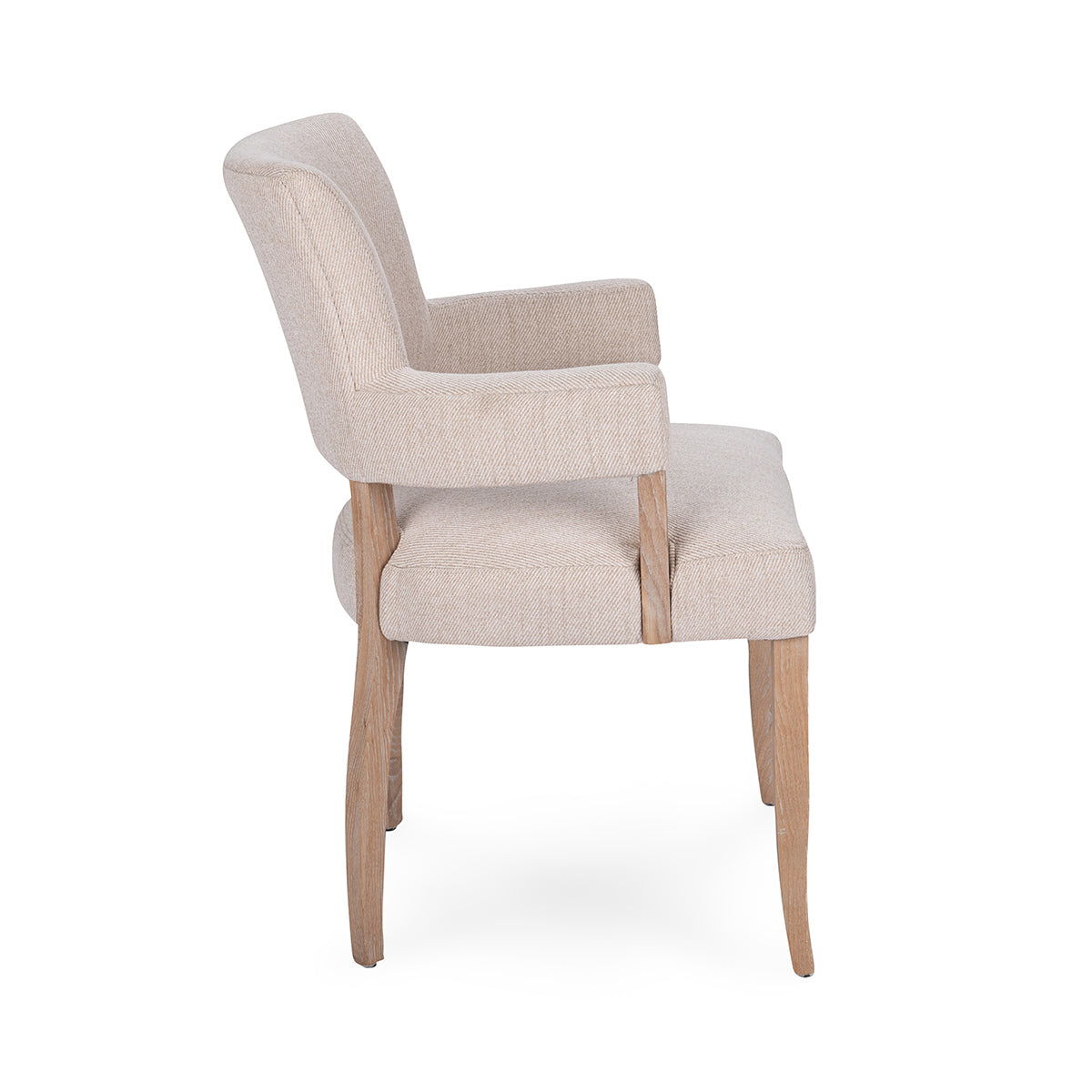 Ronan - Upholstered Dining Arm Chair - Sand Beige