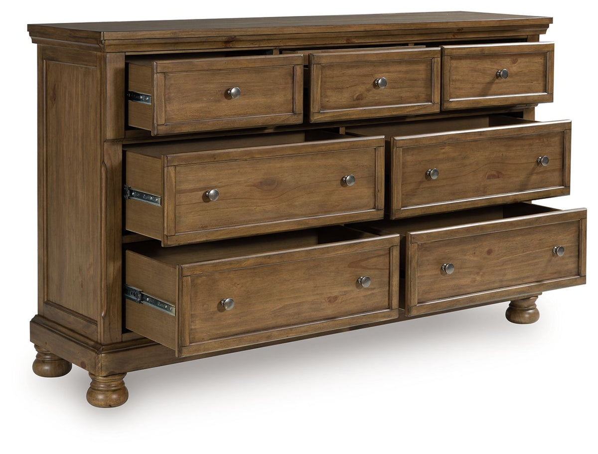 Feddinger - Dresser - Medium Brown - Select Living Furniture - Dressers - Signature Design by Ashley® - PCB779-31 - Feddinger - Dresser - Medium Brown -