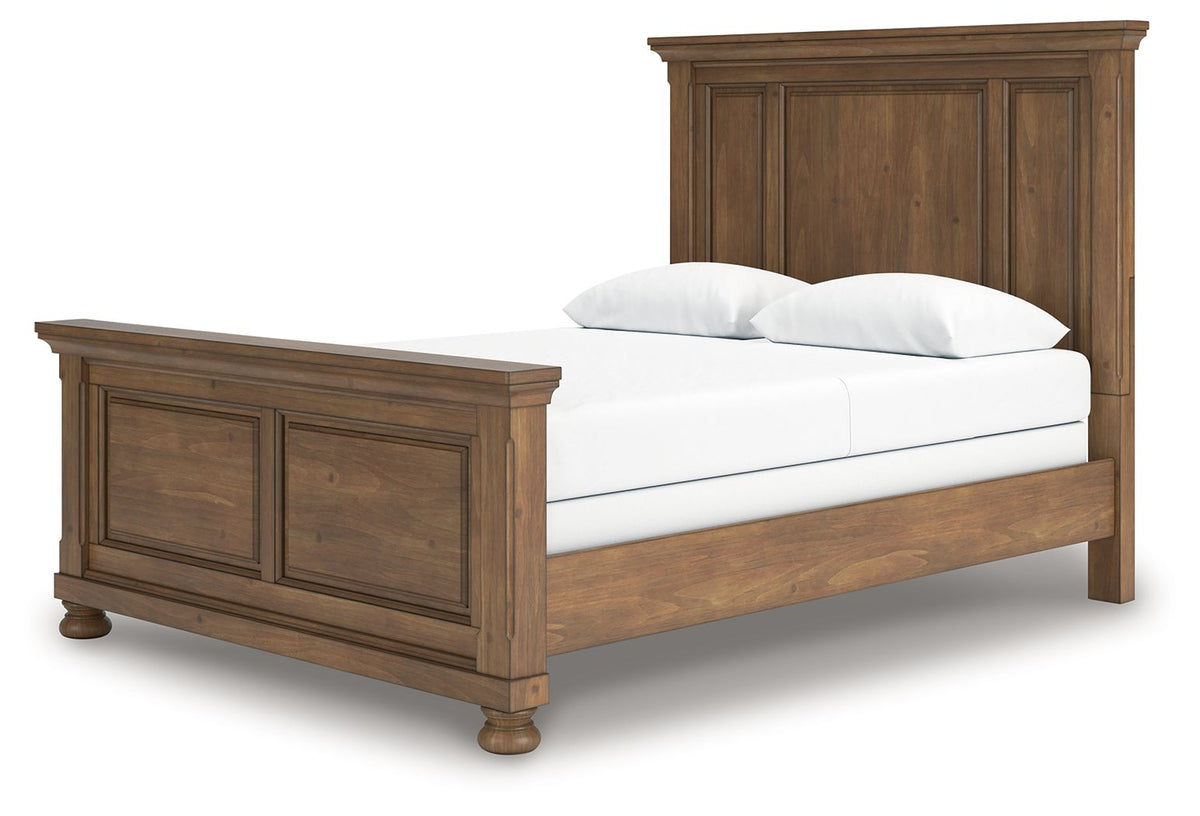 Feddinger - Panel Bed - Select Living Furniture - Panel Beds - Signature Design by Ashley® - PCB779B2 - Light Brown -Queen - lifestyle -