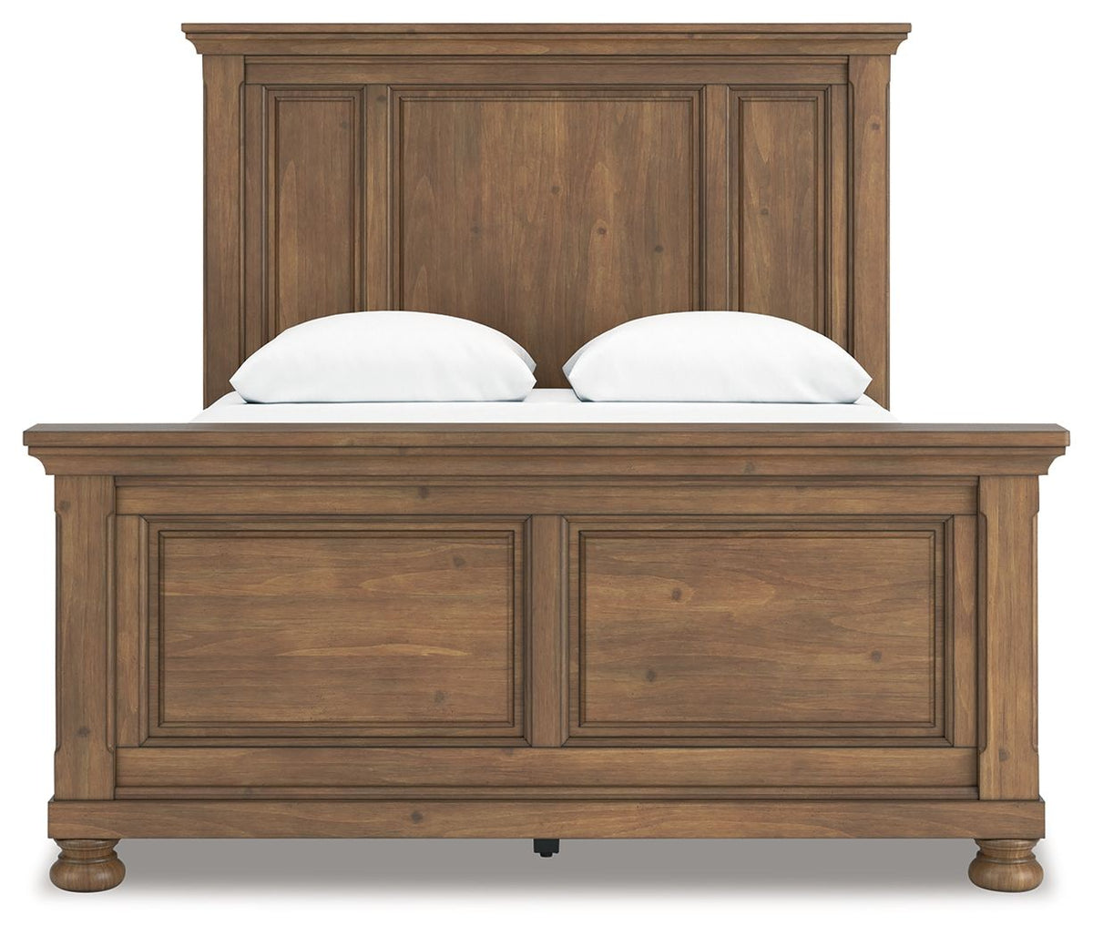 Feddinger - Panel Bed - Select Living Furniture - Panel Beds - Signature Design by Ashley® - PCB779B2 - Light Brown -Queen - Feddinger - Panel Bed -