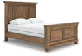 Feddinger - Panel Bed - Select Living Furniture - Panel Beds - Signature Design by Ashley® - PCB779B2 - Light Brown -Queen - Feddinger - Panel Bed -