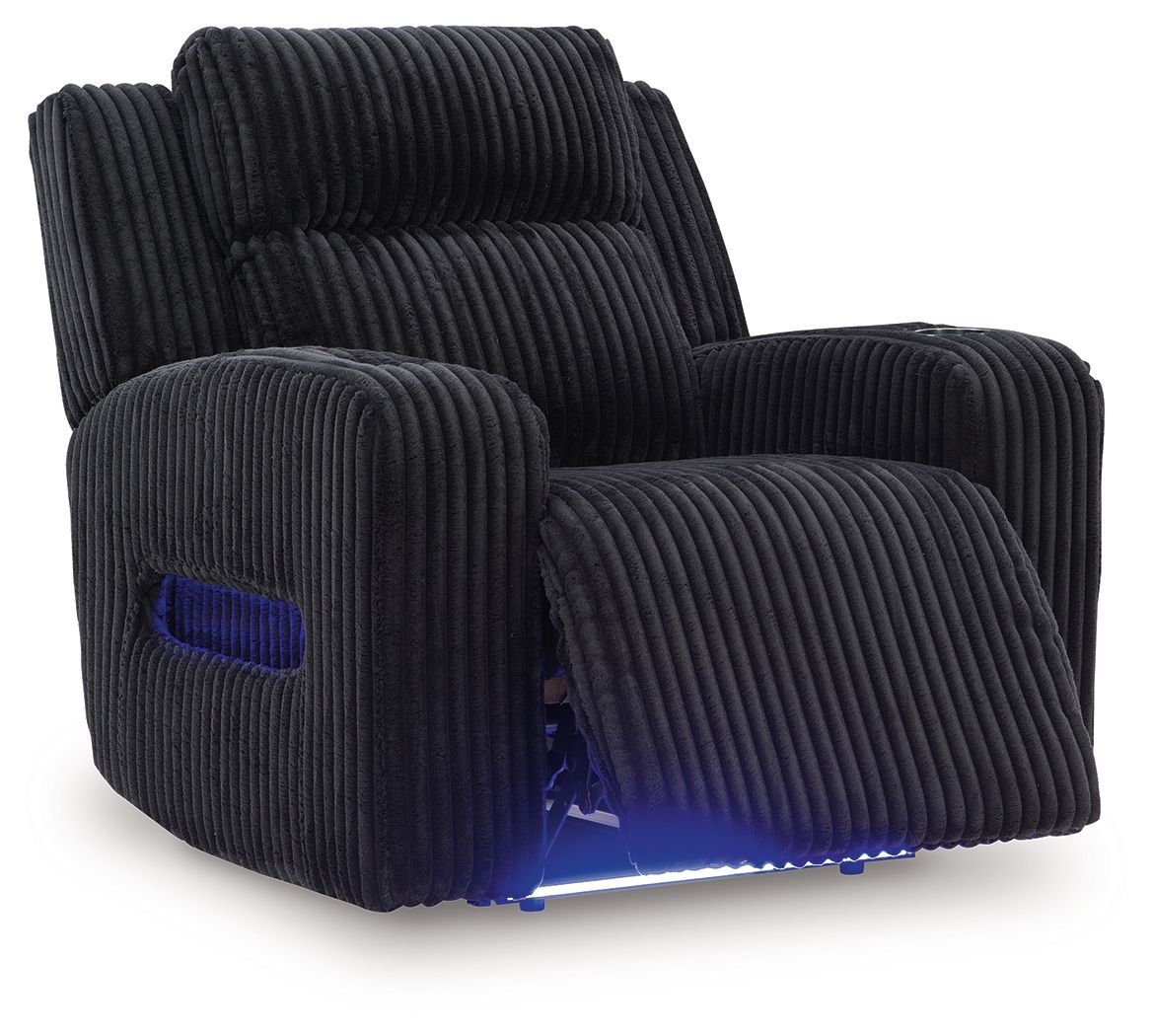 Forest Lake - Power Recliner With Adj Headrest - Black - Select Living Furniture - Reclining Chairs - Signature Design by Ashley® - PC6420213 - Forest Lake - Power Recliner With Adj Headrest - Black -