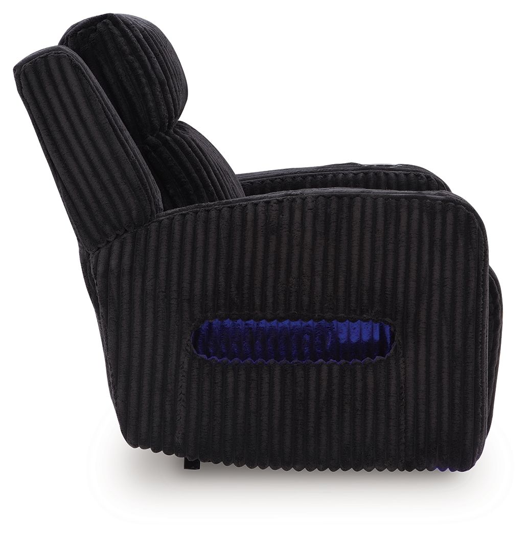 Forest Lake - Power Recliner With Adj Headrest - Black - Select Living Furniture - Reclining Chairs - Signature Design by Ashley® - PC6420213 - Forest Lake - Power Recliner With Adj Headrest - Black -