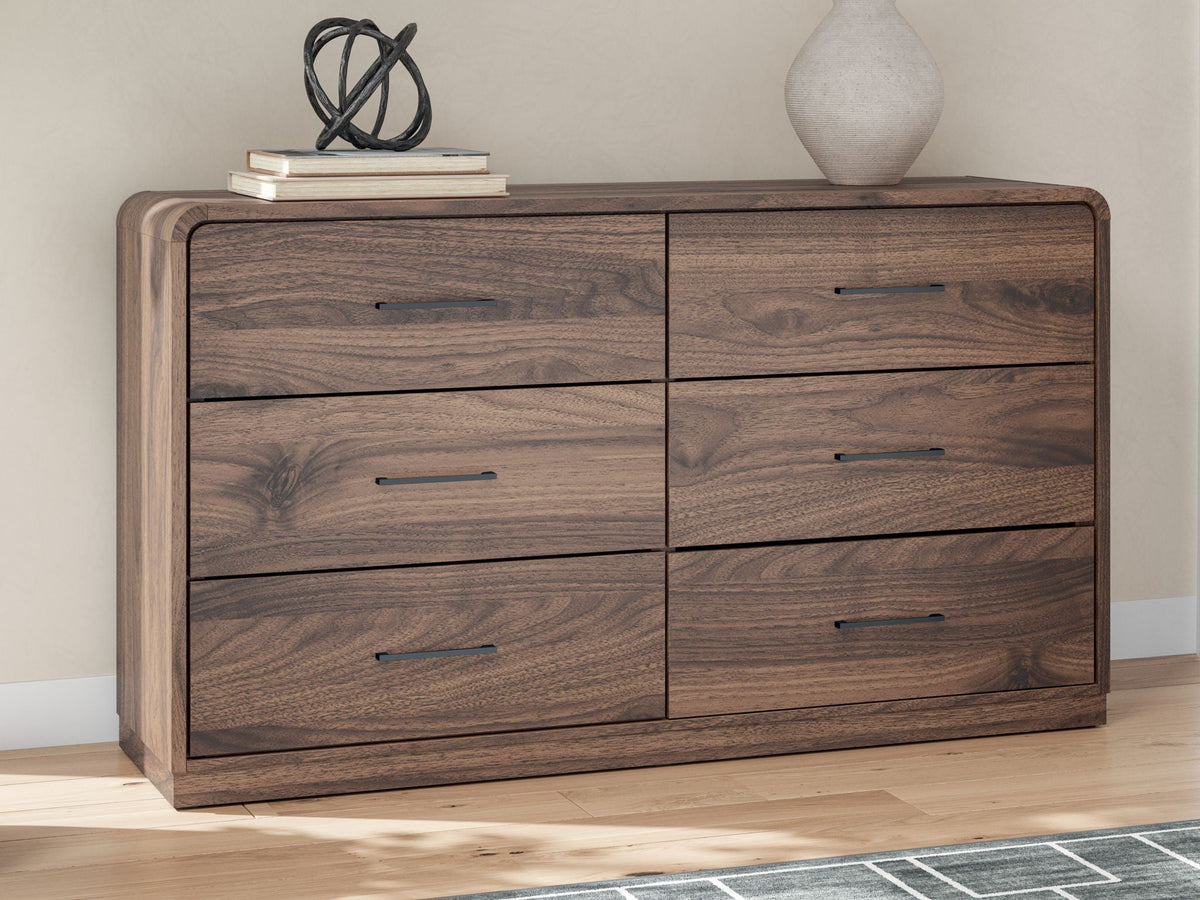 Fortlorn - Dresser - Select Living Furniture - Dressers - Signature Design by Ashley® - PCB386B1 - Dark Brown -Dresser & Mirror - Fortlorn - Dresser -