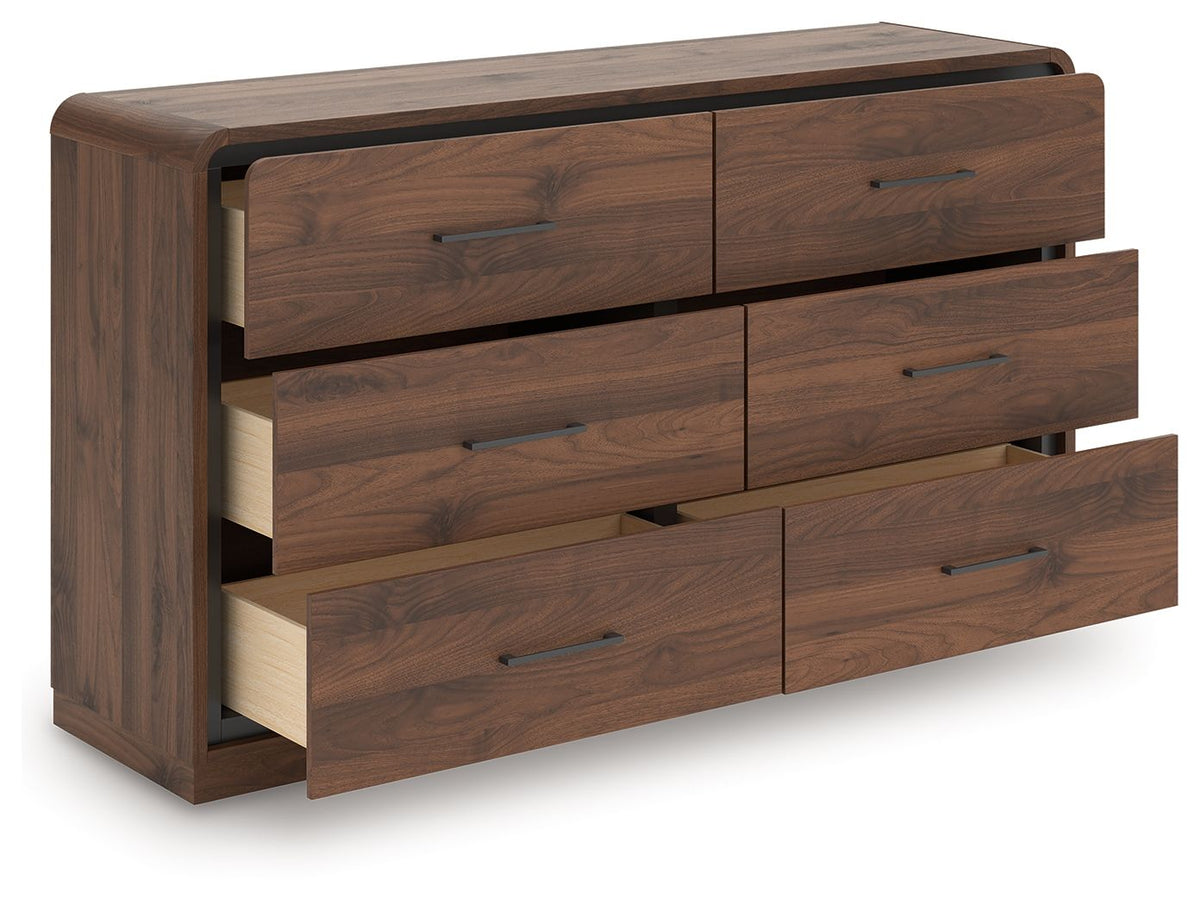 Fortlorn - Dresser - Select Living Furniture - Dressers - Signature Design by Ashley® - PCB386B1 - Dark Brown -Dresser & Mirror - Fortlorn - Dresser -