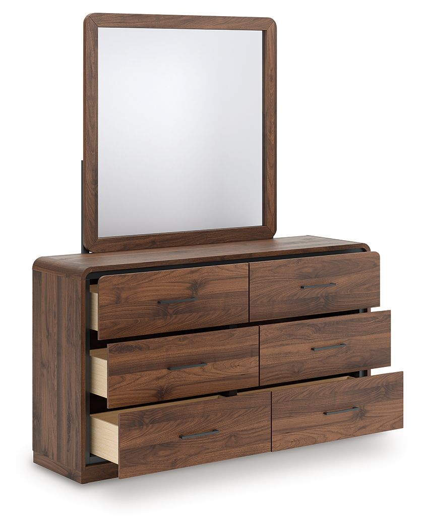 Fortlorn - Dresser - Select Living Furniture - Dressers - Signature Design by Ashley® - PCB386B1 - Dark Brown -Dresser & Mirror - Fortlorn - Dresser -