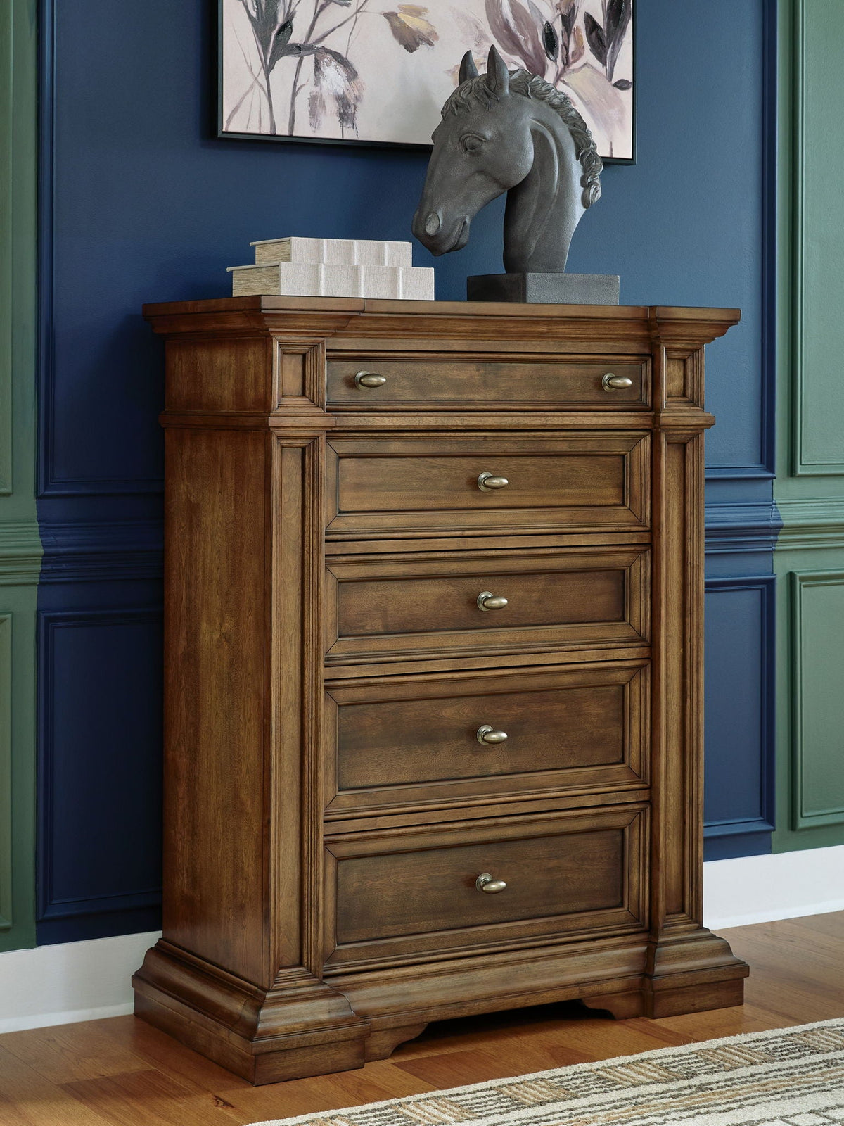 Frantanna - Five Drawer Chest - Brown - Select Living Furniture - Accent Chests - Signature Design by Ashley® - PCB949-46 - Frantanna - Five Drawer Chest - Brown -