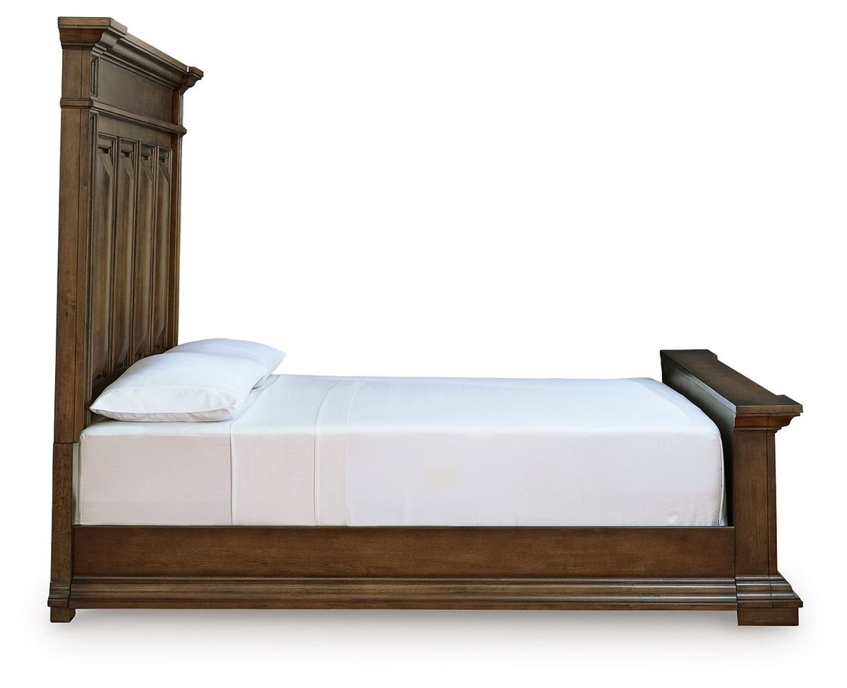 Frantanna - Panel Bed - Select Living Furniture - Panel Beds - Signature Design by Ashley® - PCB949B7 - Dark Brown -Panel Beds - California King - Frantanna - Panel Bed -