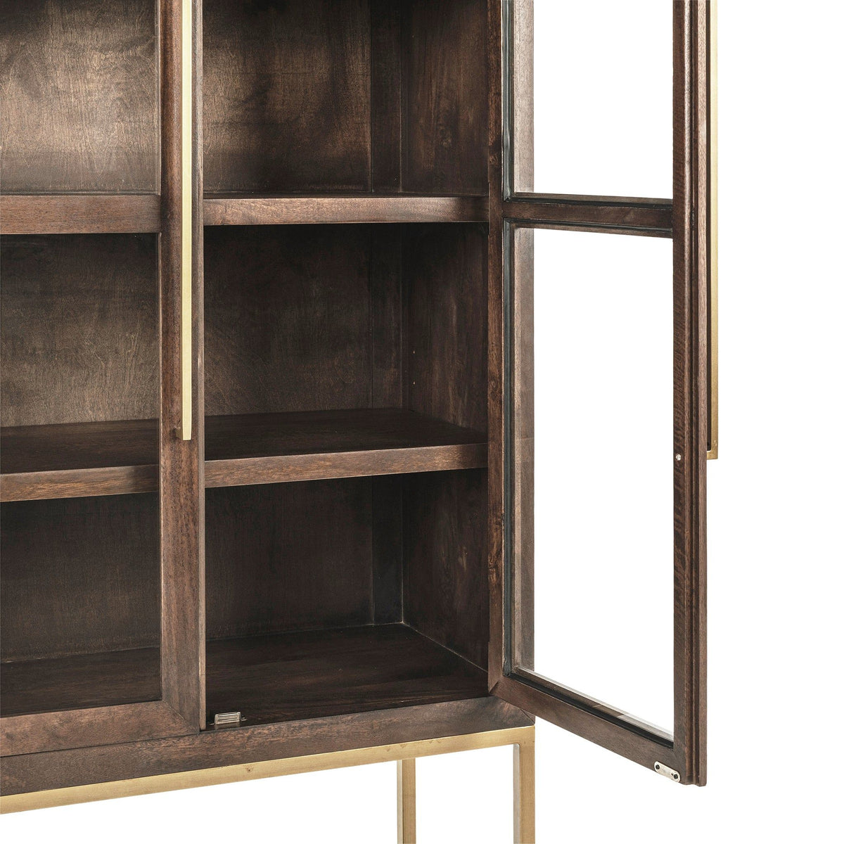 Freemont - Solid Wood Tall Cabinet - Kona Brown - Select Living Furniture - Display Cabinets - Classic Home - 52011001 - Freemont - Solid Wood Tall Cabinet - Kona Brown -