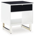 Gardoni - Rectangular End Table - White / Black - Select Living Furniture - End Tables - Signature Design by Ashley® - T756-3 - Gardoni - Rectangular End Table - White / Black -