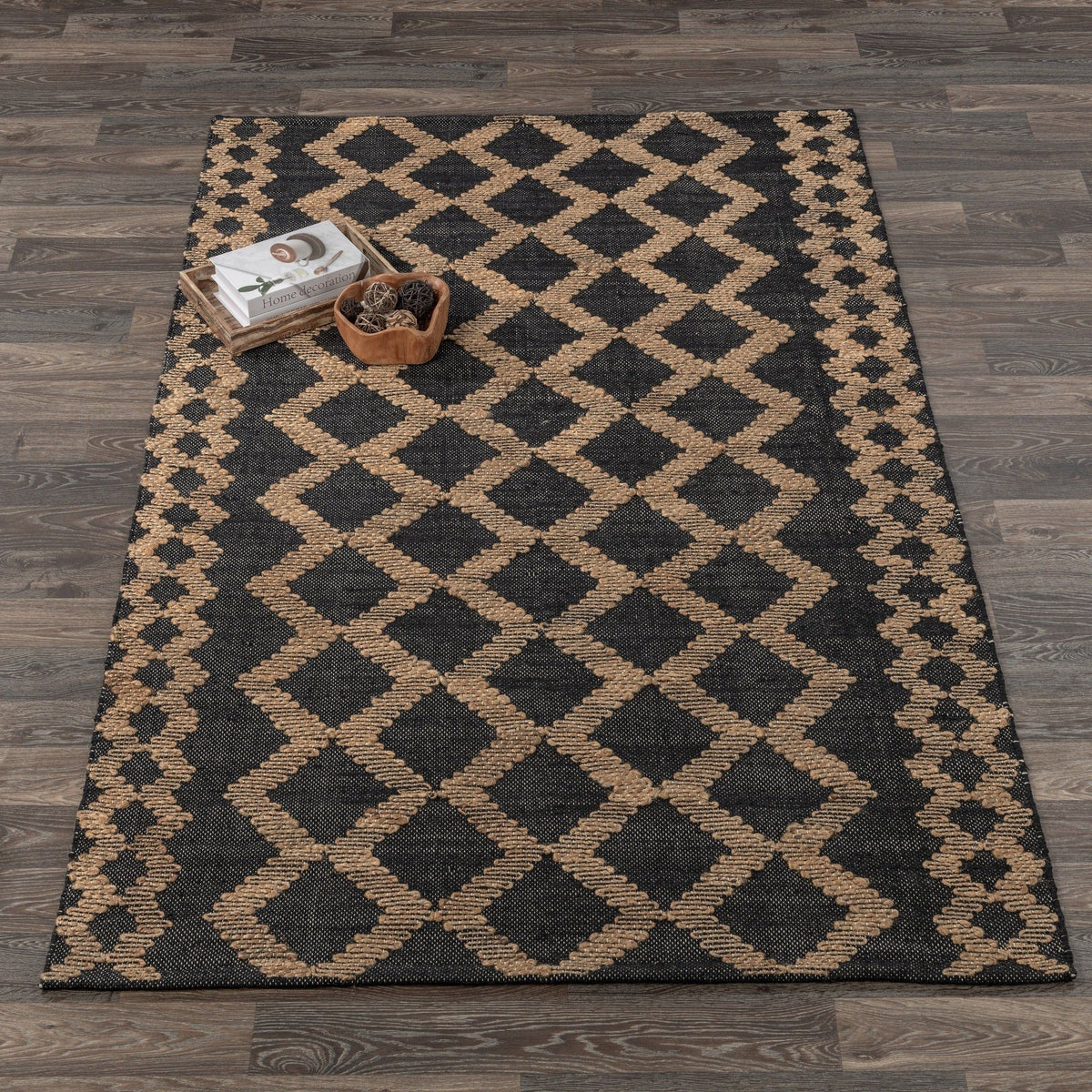 Gobi - Rug - Select Living Furniture - Area Rugs - Classic Home - 30090924 - Black/Natural -5' x 8' - Gobi - Rug -