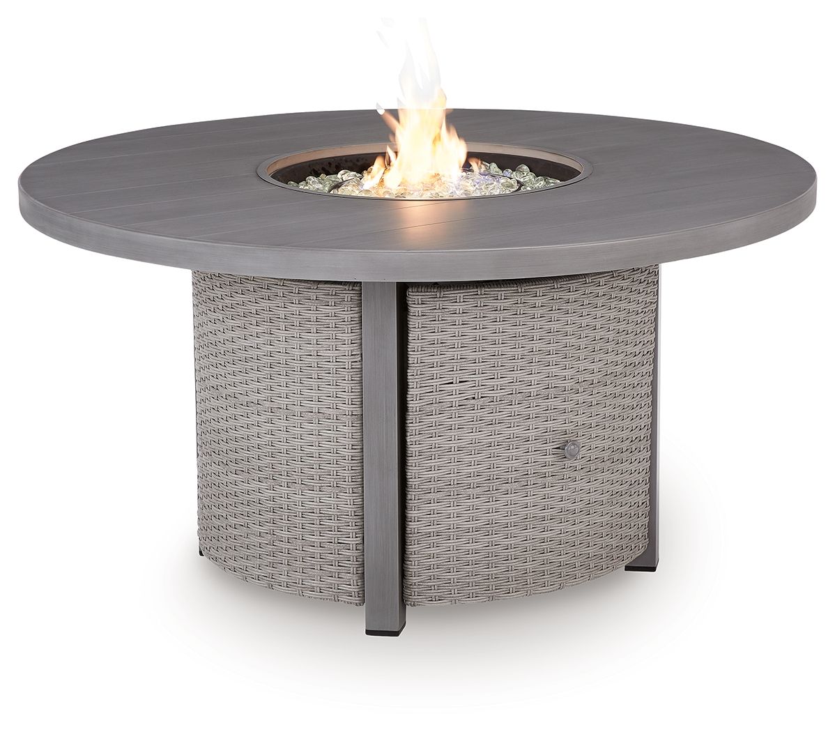 Half Moon Beach - Round Fire Pit Table - Gray - Select Living Furniture - Fire Pits - Signature Design by Ashley® - PCP418-776 - Half Moon Beach - Round Fire Pit Table - Gray -