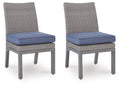Half Moon Beach - Side Chair With Cushion (Set of 2) - Blue / Gray - Select Living Furniture - Chair Sets - Signature Design by Ashley® - PCP418-601 - Half Moon Beach - Side Chair With Cushion (Set of 2) - Blue / Gray -