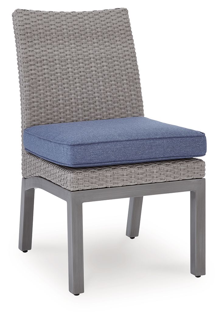 Half Moon Beach - Side Chair With Cushion (Set of 2) - Blue / Gray - Select Living Furniture - Chair Sets - Signature Design by Ashley® - PCP418-601 - Half Moon Beach - Side Chair With Cushion (Set of 2) - Blue / Gray -