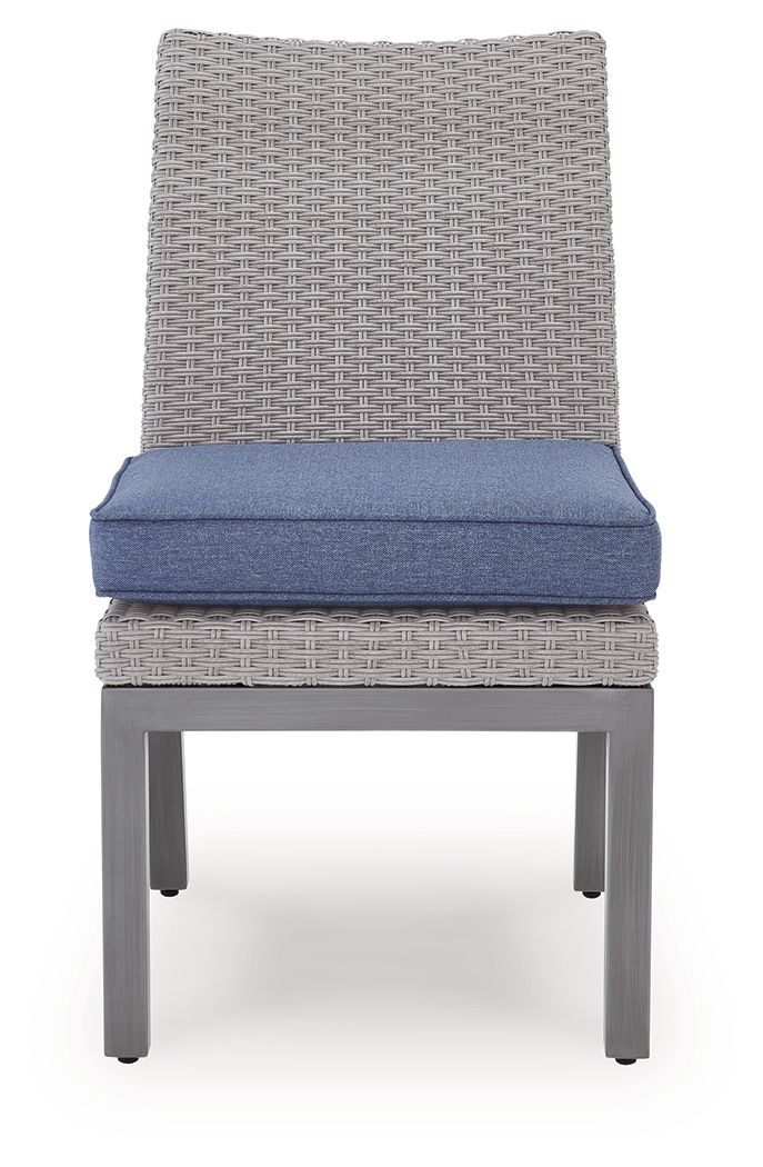 Half Moon Beach - Side Chair With Cushion (Set of 2) - Blue / Gray - Select Living Furniture - Chair Sets - Signature Design by Ashley® - PCP418-601 - Half Moon Beach - Side Chair With Cushion (Set of 2) - Blue / Gray -