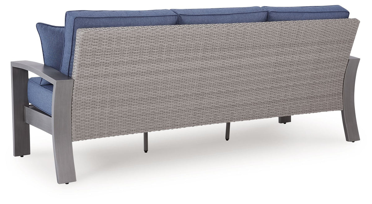 Half Moon Beach - Sofa With Cushion - Blue / Gray - Select Living Furniture - Sofas - Signature Design by Ashley® - PCP418-838 - Half Moon Beach - Sofa With Cushion - Blue / Gray -