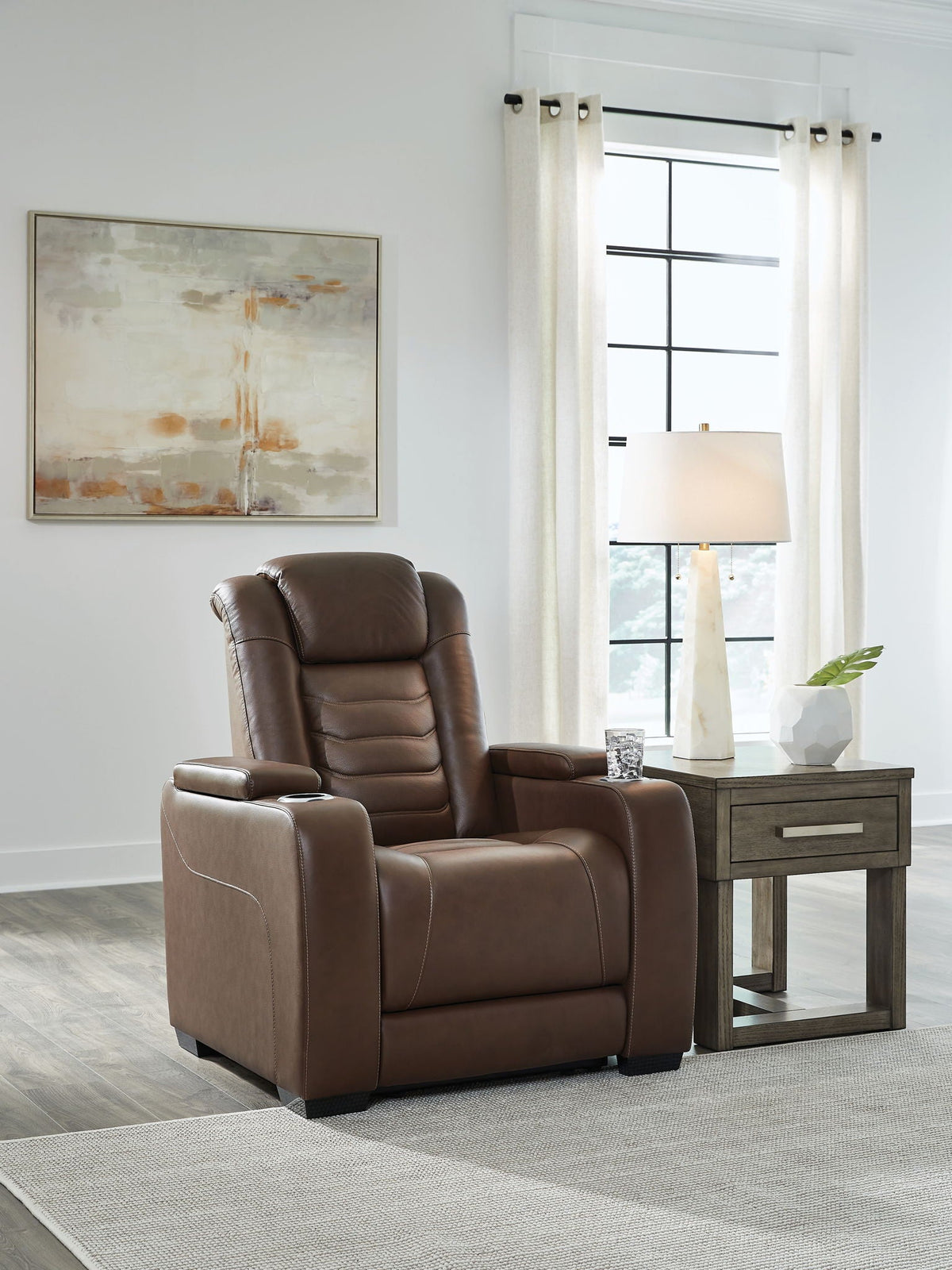 High Impact - Power Recliner / Adj Headrest - Tobacco - Select Living Furniture - Reclining Chairs - Signature Design by Ashley® - U1060113 - High Impact - Power Recliner / Adj Headrest - Tobacco -