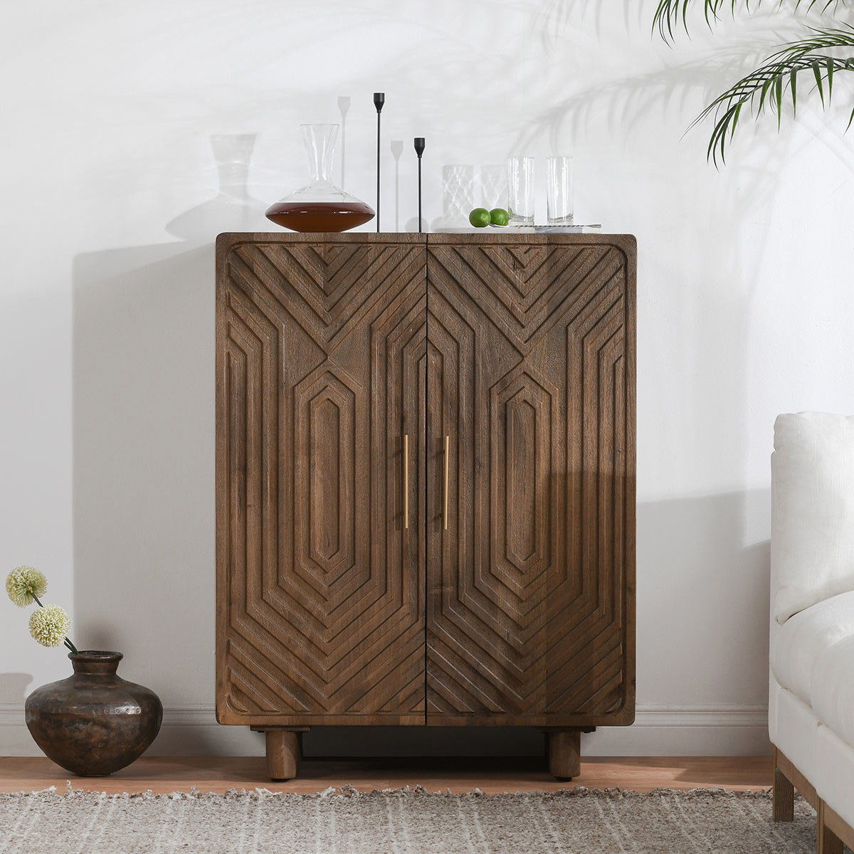Holmes - Bar Cabinet - Artisan Brown - Select Living Furniture - Wine Cabinets - Classic Home - 52010834 - Holmes - Bar Cabinet - Artisan Brown -