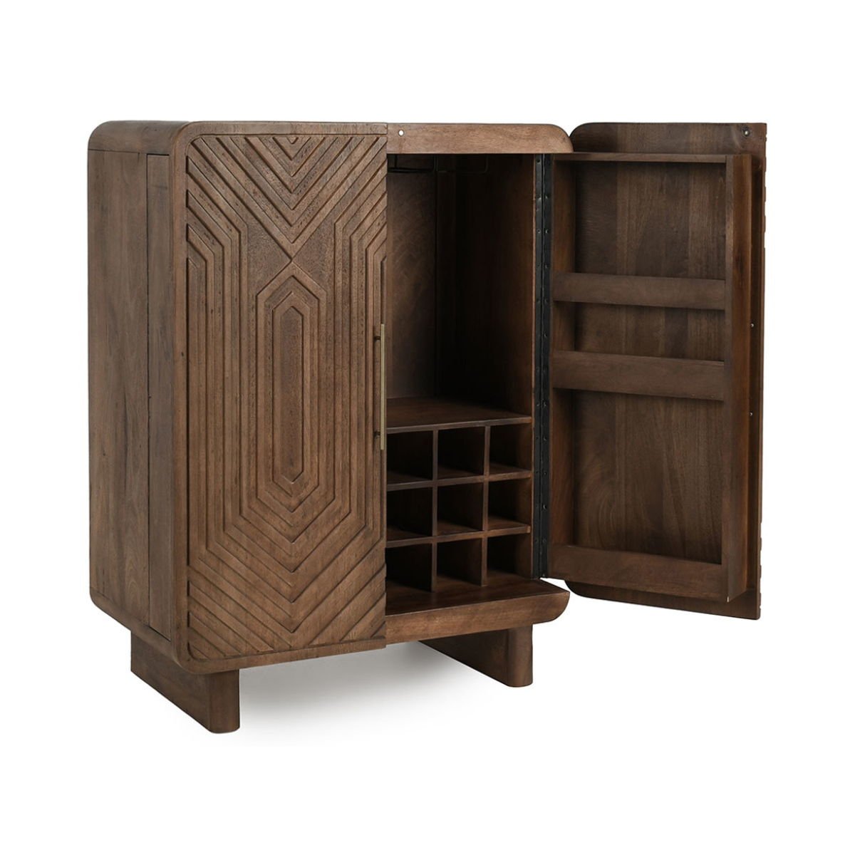 Holmes - Bar Cabinet - Artisan Brown - Select Living Furniture - Wine Cabinets - Classic Home - 52010834 - Holmes - Bar Cabinet - Artisan Brown -