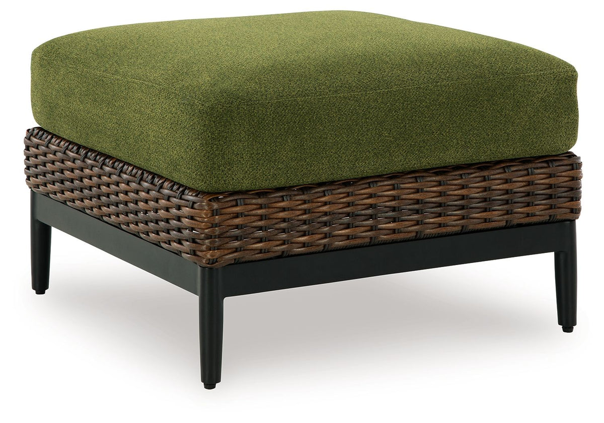 Horizon Hall - Ottoman With Cushion - Brown / Green - Select Living Furniture - Ottomans - Signature Design by Ashley® - P572-814 - Horizon Hall - Ottoman With Cushion - Brown / Green -